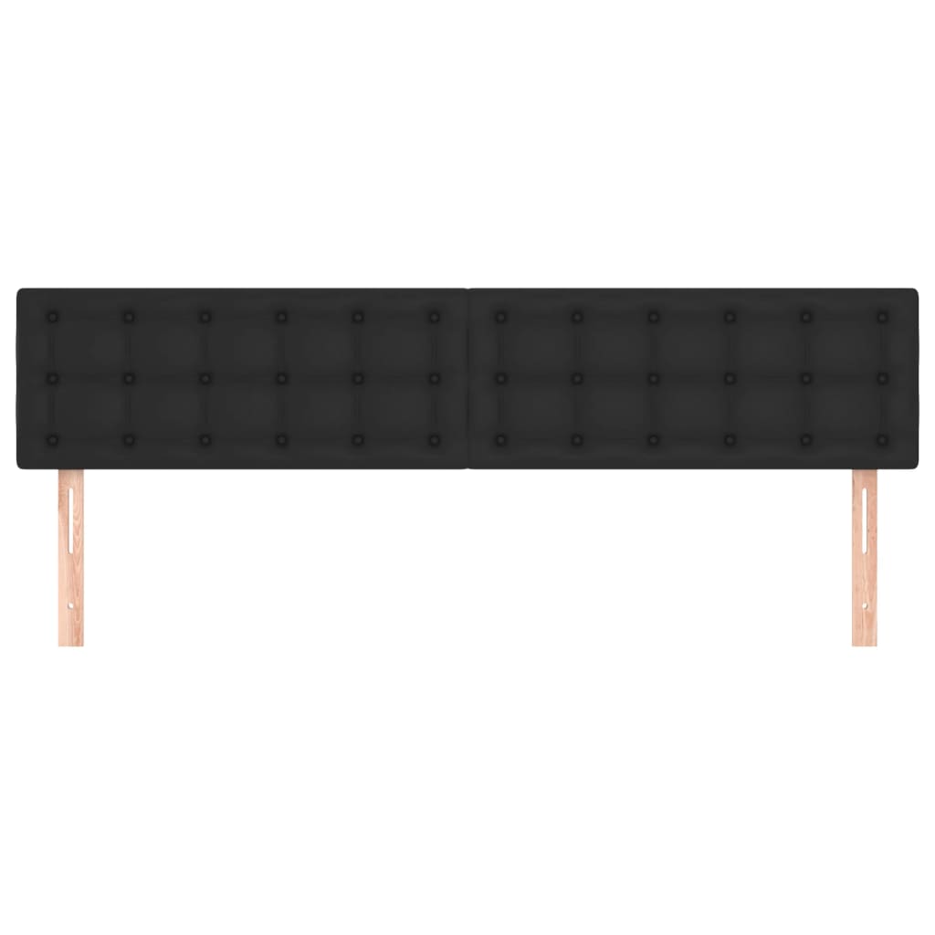 Têtes de lit 2 pcs Noir 100x5x78/88 cm Similicuir - XIOS