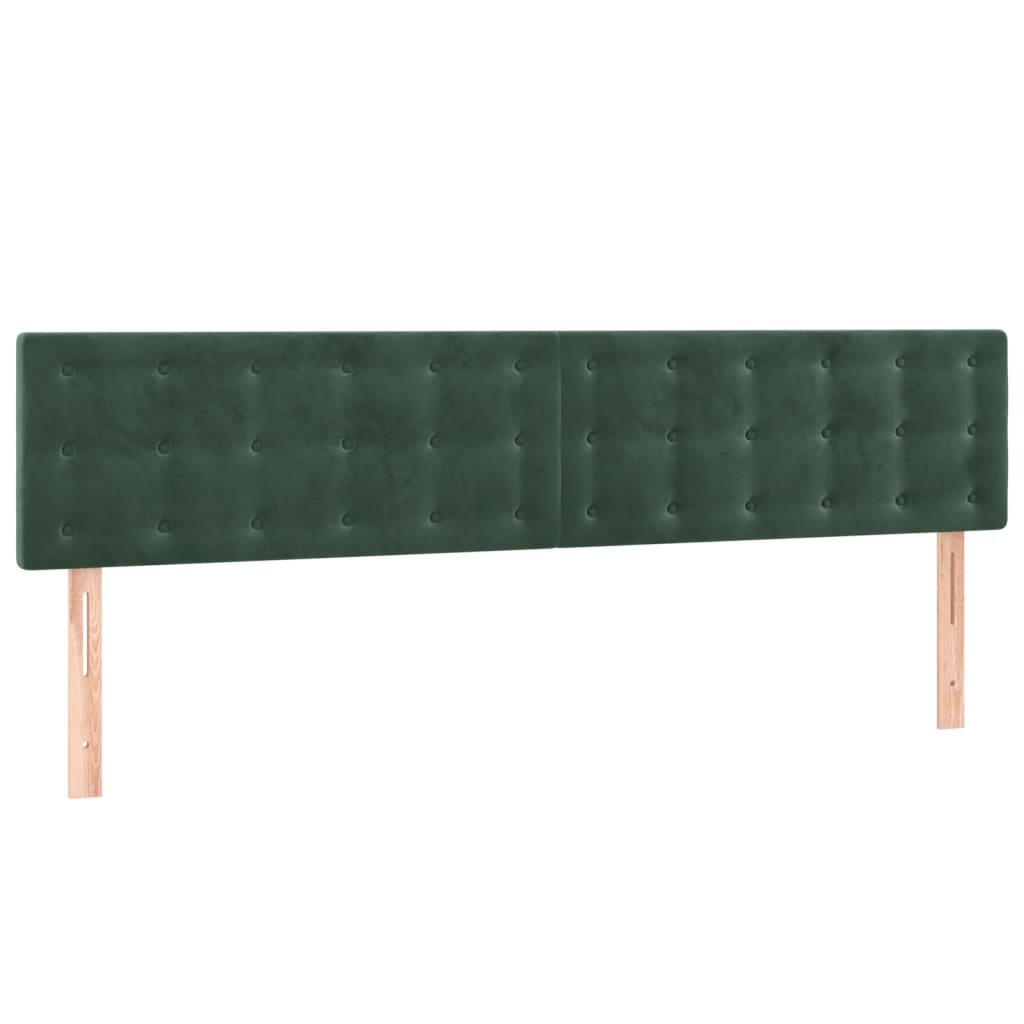 Têtes de lit 2 pcs Vert foncé 100x5x78/88 cm Velours - XIOS