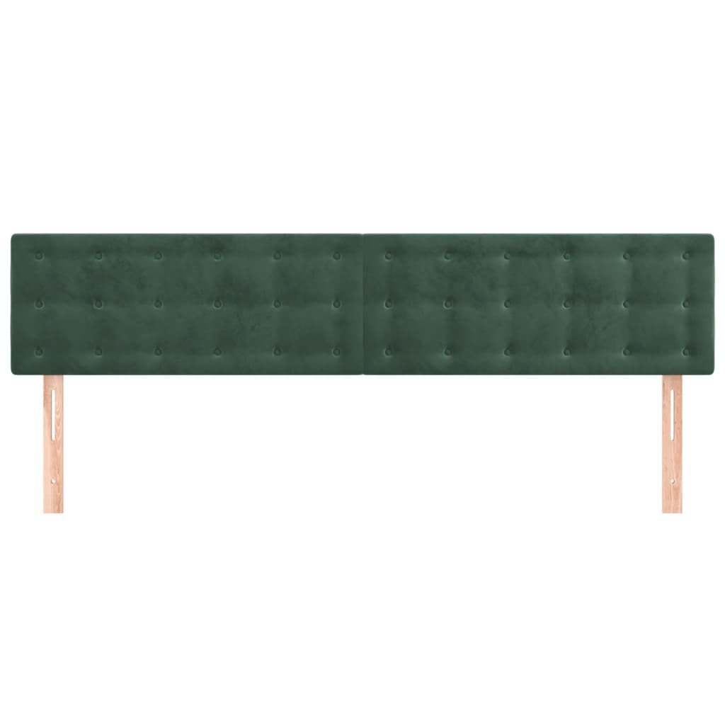 Têtes de lit 2 pcs Vert foncé 100x5x78/88 cm Velours - XIOS