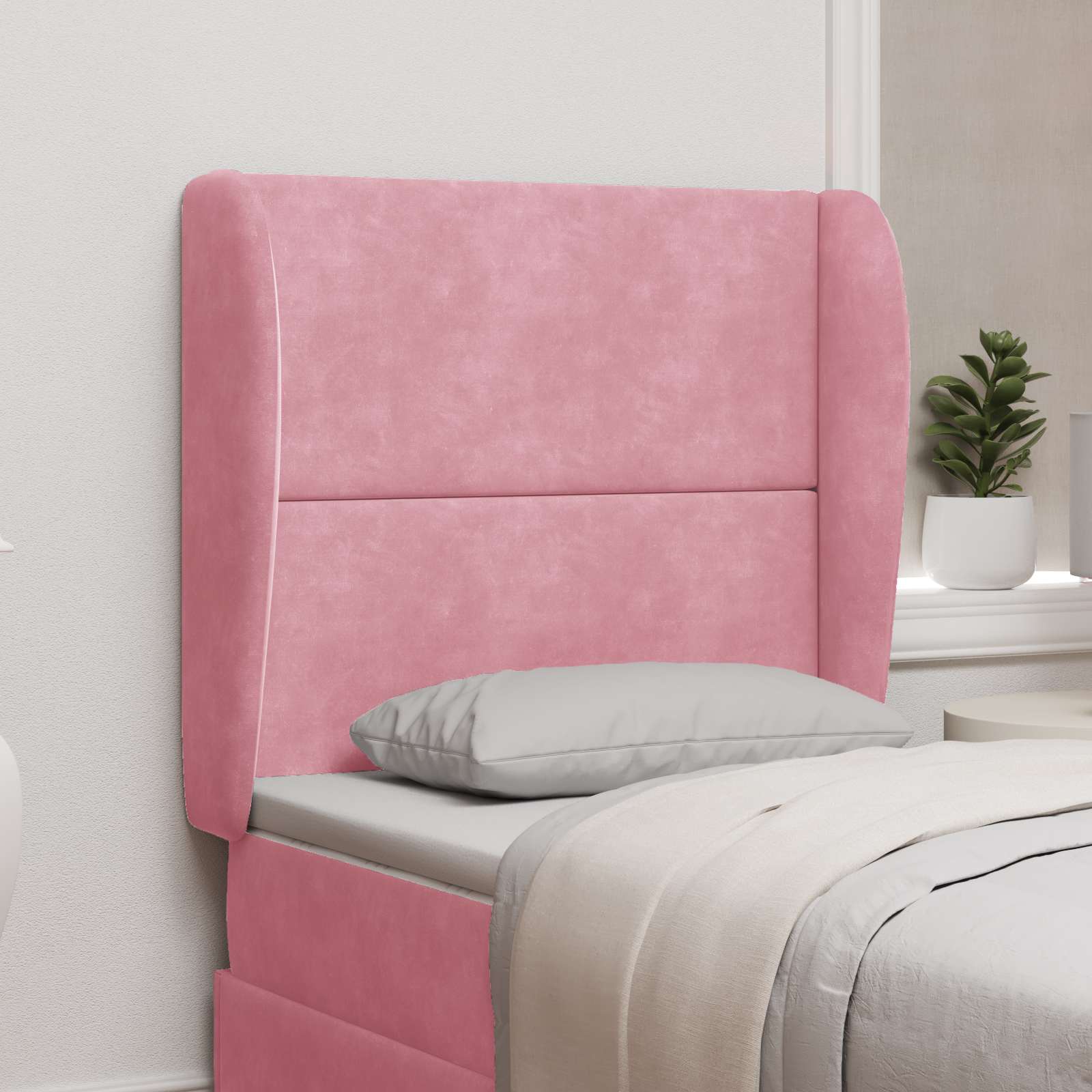 Oreille de tête de lit Rose 80 x 23 x 6 cm Velours