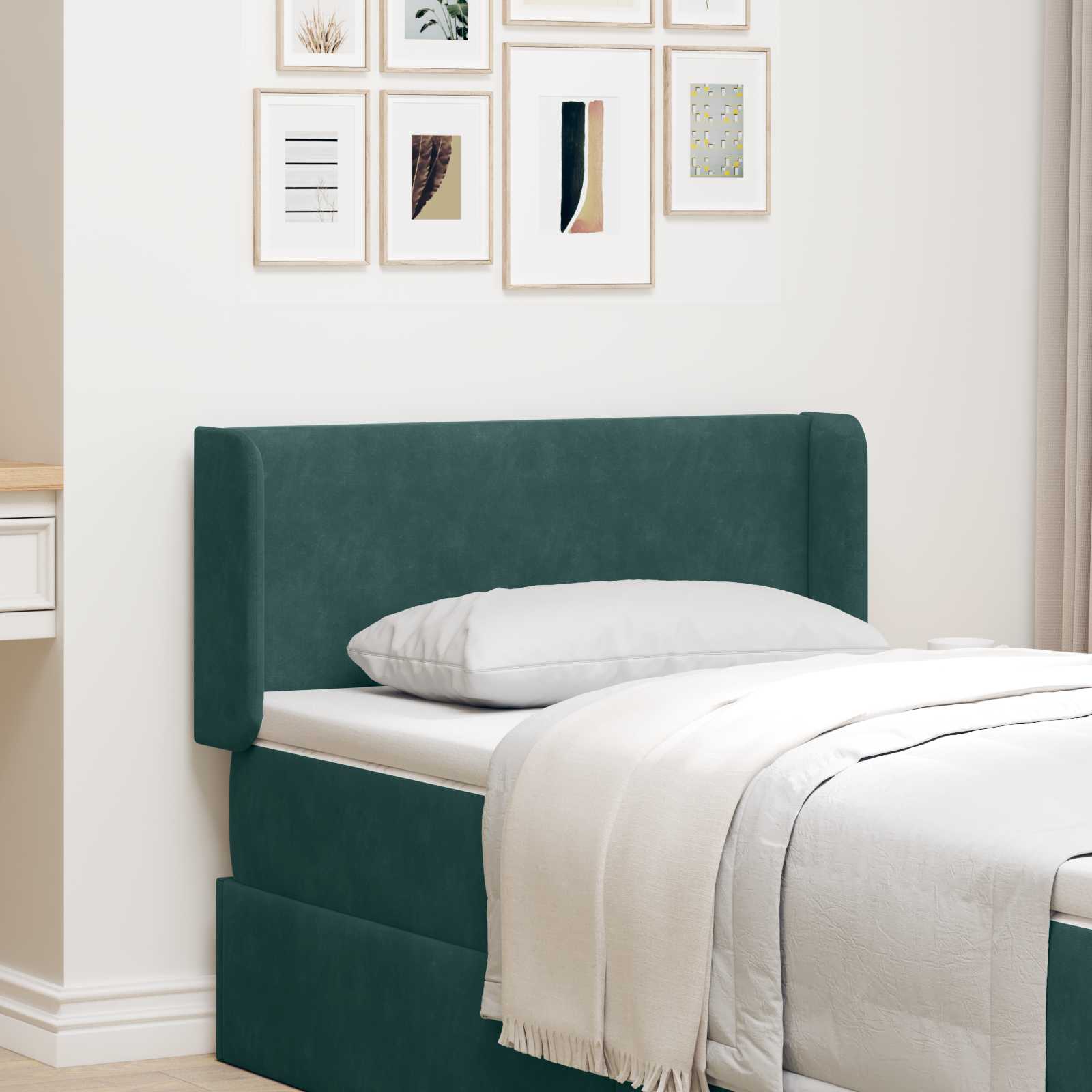 Oreille de tête de lit Vert 40,5 x 40,5 x 4 cm Velours