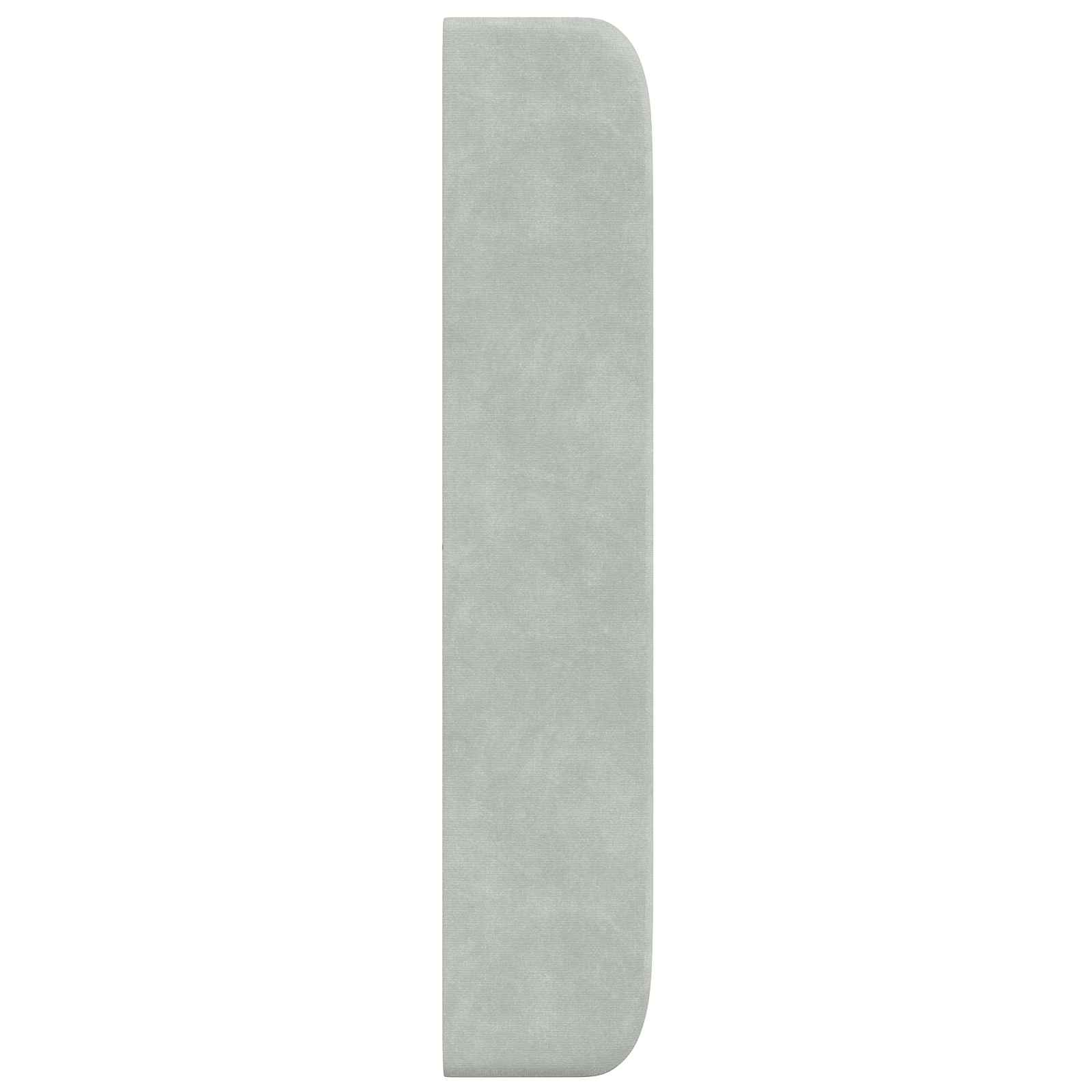 Oreille de tête de lit Gris clair 80 x 16 x 4 cm Velours - XIOS