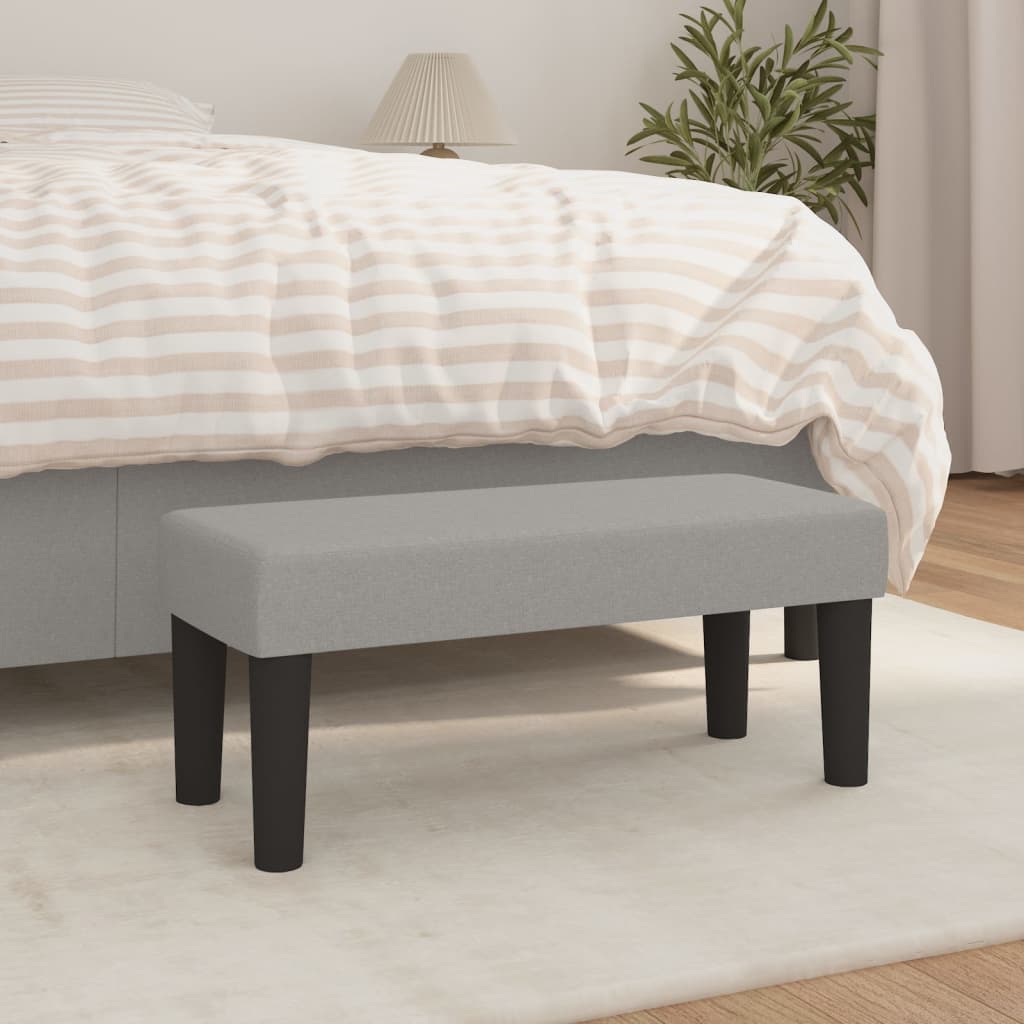 Banc Gris clair 70x30x30 cm Tissu - XIOS