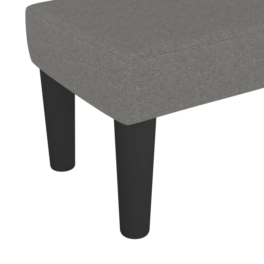 Banc Gris foncé 70x30x30 cm Tissu - XIOS