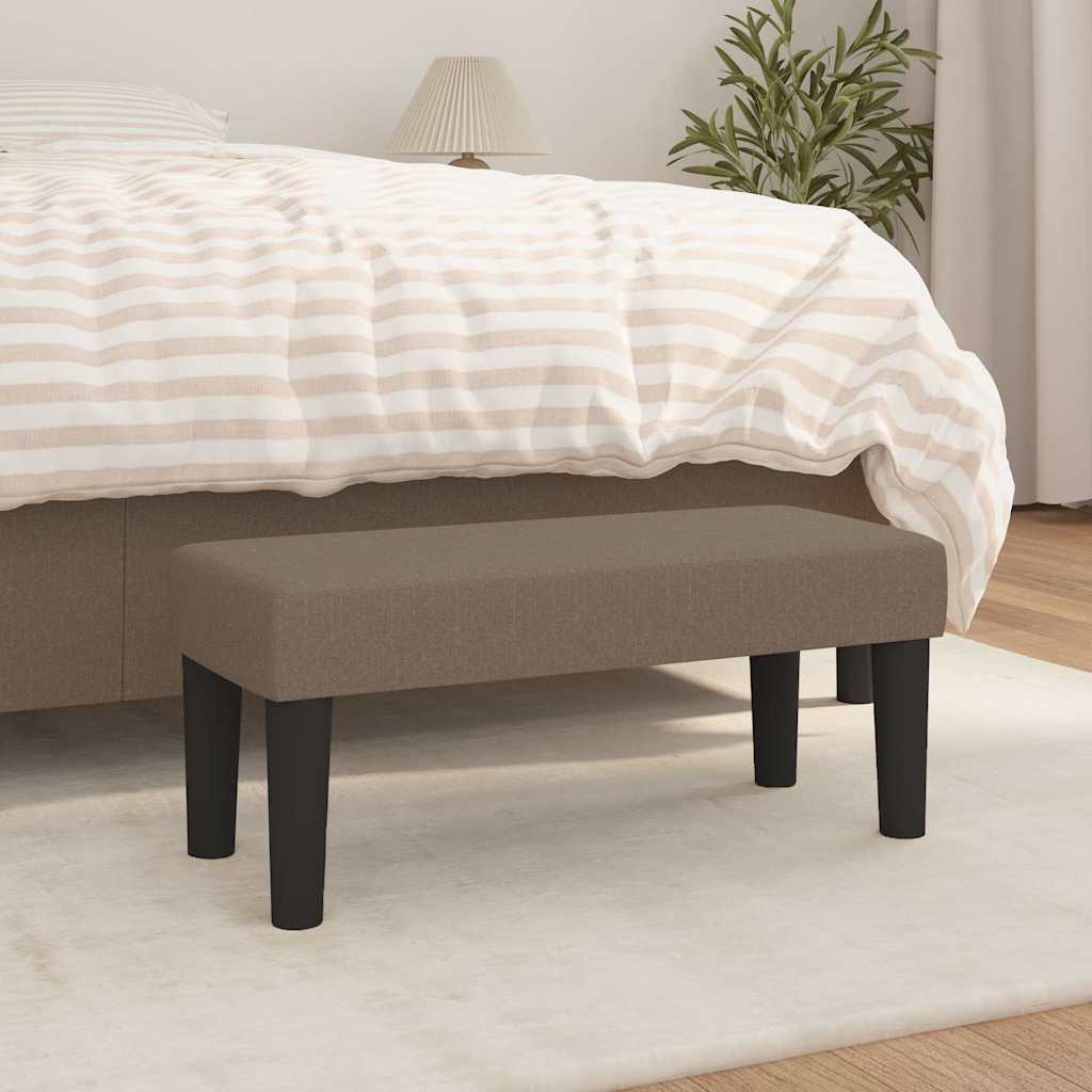 Banc Taupe 70x30x30 cm Tissu - XIOS