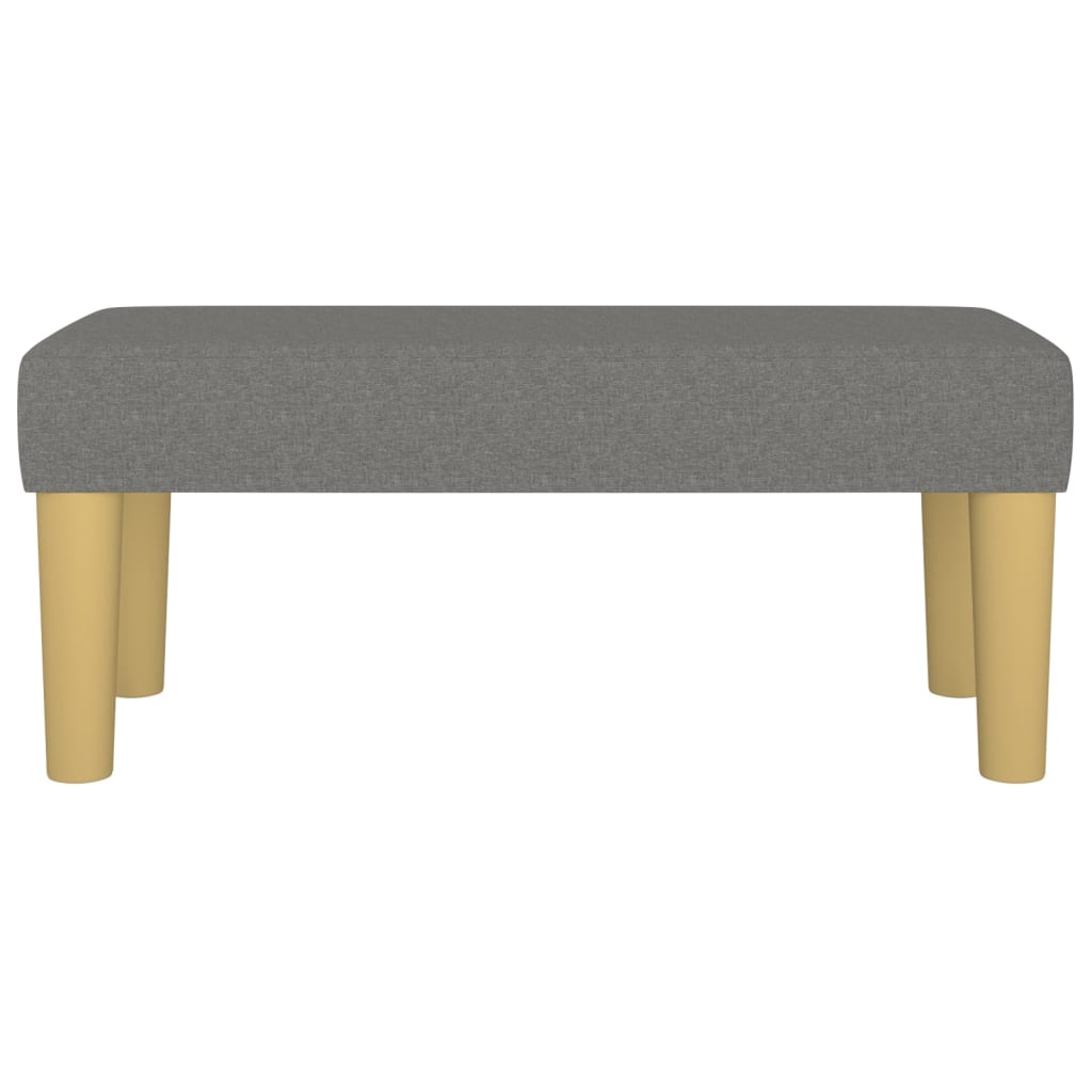 Banc Gris foncé 70x30x30 cm Tissu - XIOS