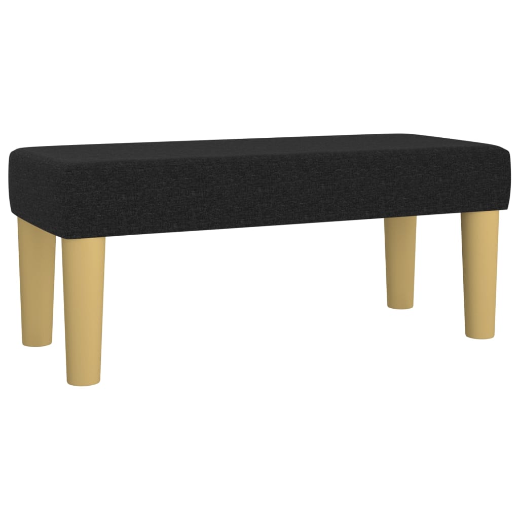 Banc Noir 70x30x30 cm Tissu - XIOS