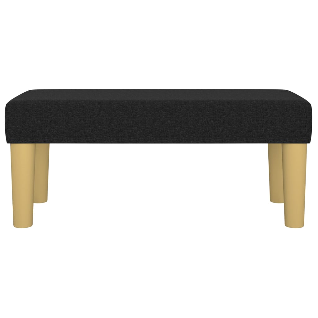 Banc Noir 70x30x30 cm Tissu - XIOS