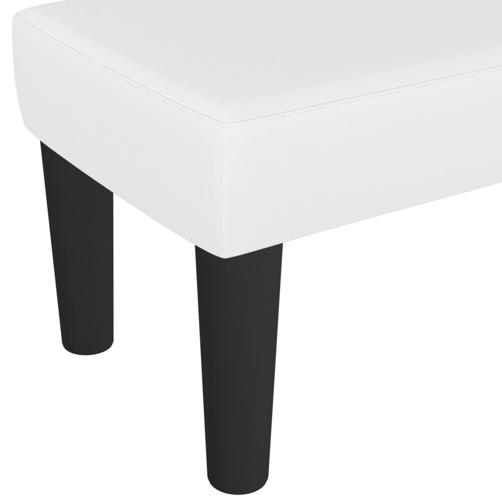 Banc Blanc 70x30x30 cm Similicuir - XIOS