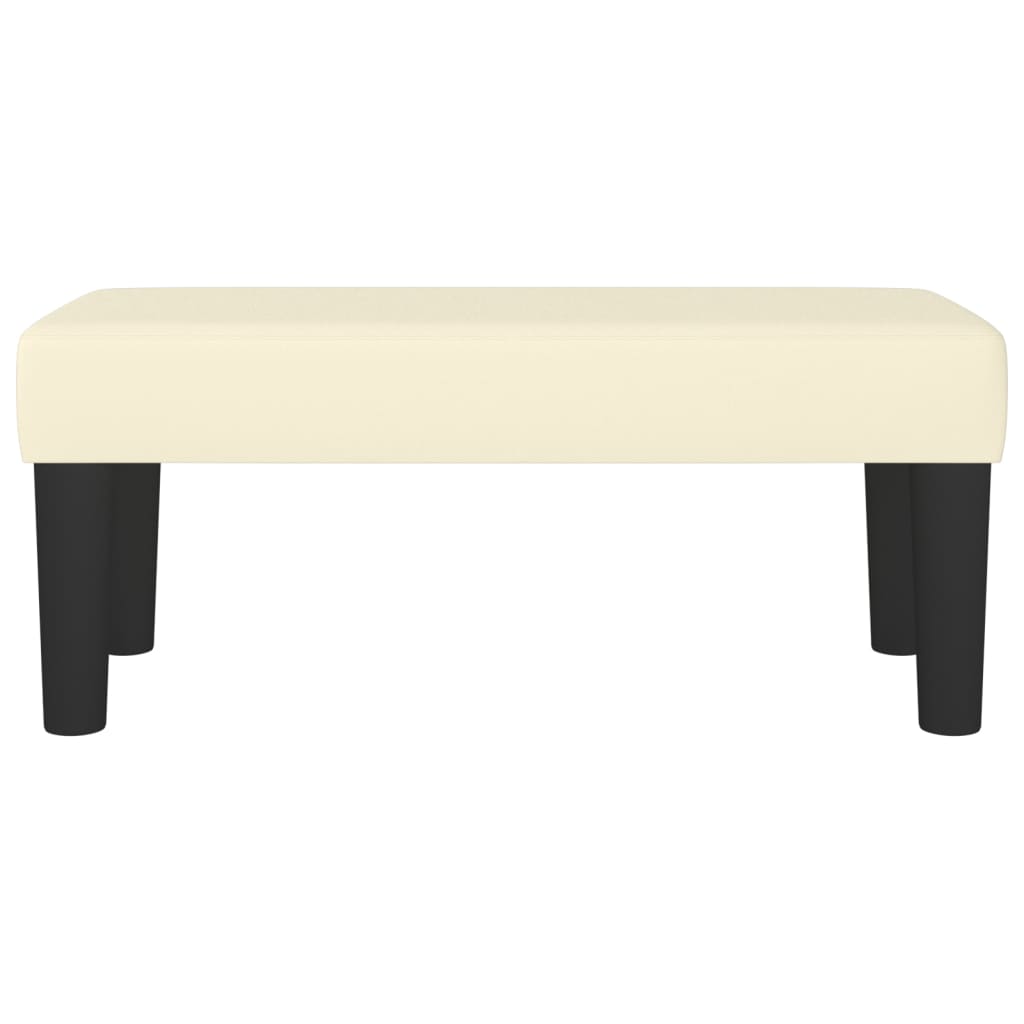 Banc Crème 70x30x30 cm Similicuir - XIOS