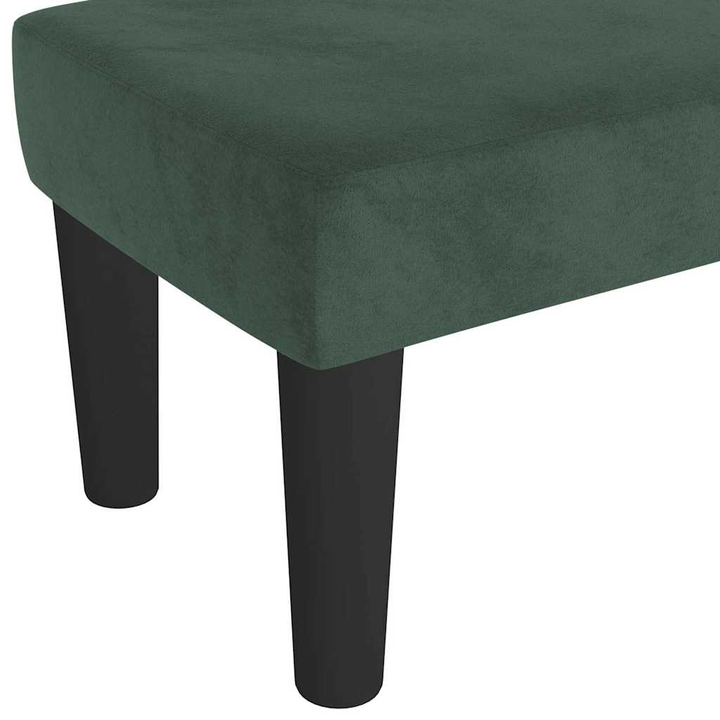 Banc Vert foncé 70x30x30 cm Velours - XIOS