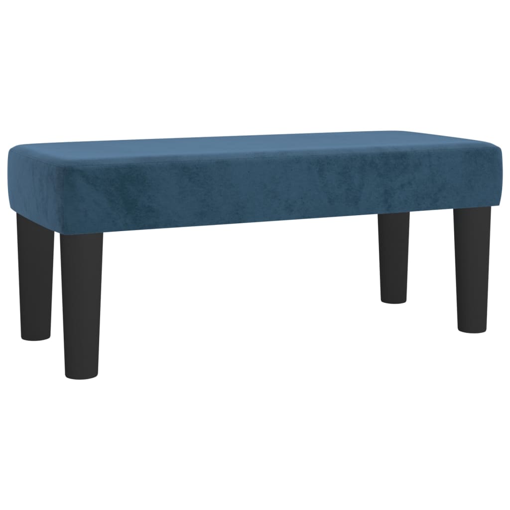 Banc Bleu foncé 70x30x30 cm Velours - XIOS