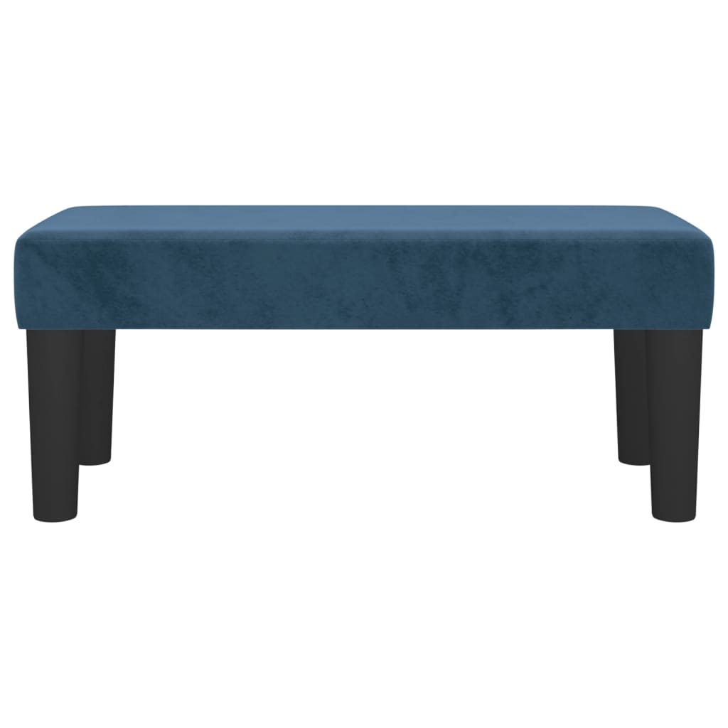 Banc Bleu foncé 70x30x30 cm Velours - XIOS