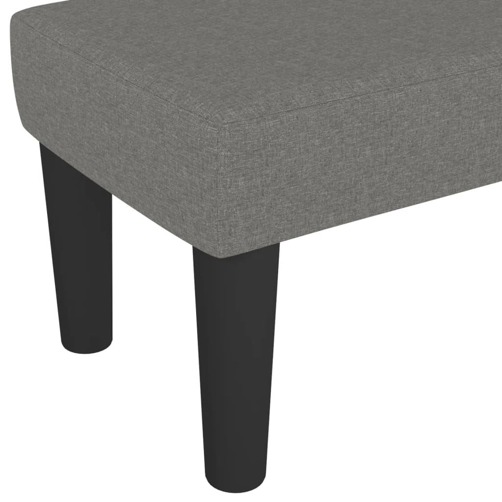 Banc Gris foncé 100x30x30 cm Tissu - XIOS