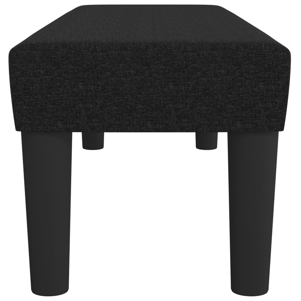 Banc Noir 100x30x30 cm Tissu - XIOS