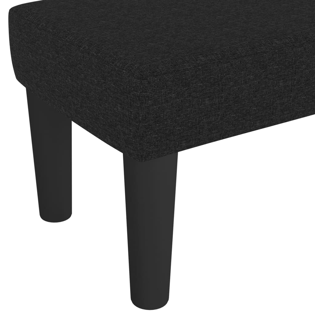 Banc Noir 100x30x30 cm Tissu - XIOS