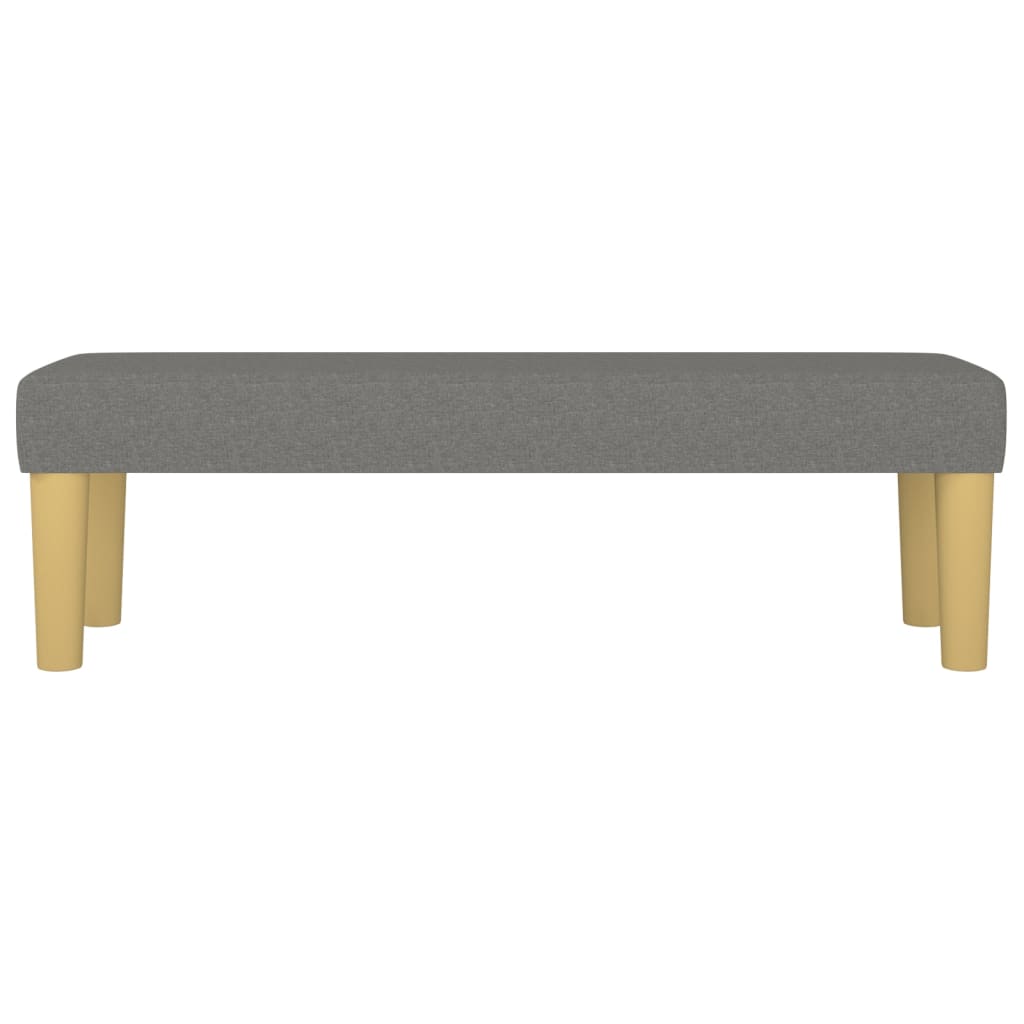 Banc Gris foncé 100x30x30 cm Tissu - XIOS