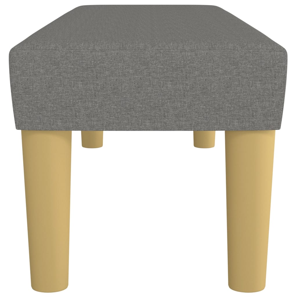 Banc Gris foncé 100x30x30 cm Tissu - XIOS