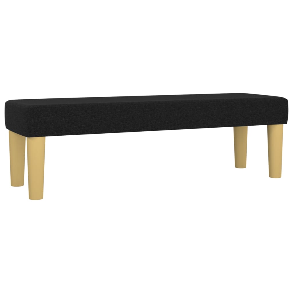 Banc Noir 100x30x30 cm Tissu - XIOS