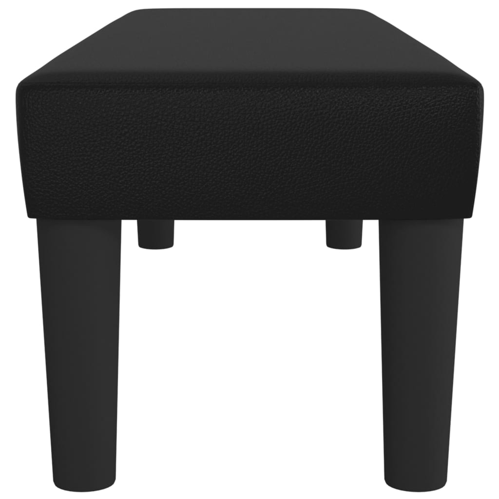 Banc Noir 100x30x30 cm Similicuir - XIOS