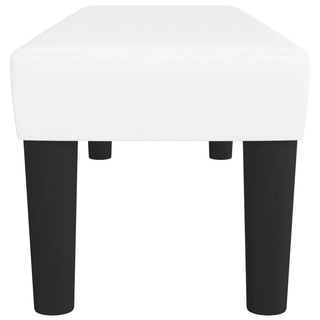 Banc Blanc 100x30x30 cm Similicuir - XIOS