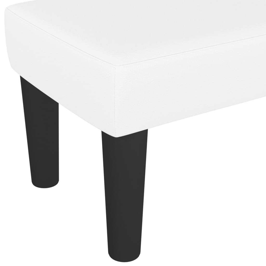 Banc Blanc 100x30x30 cm Similicuir - XIOS