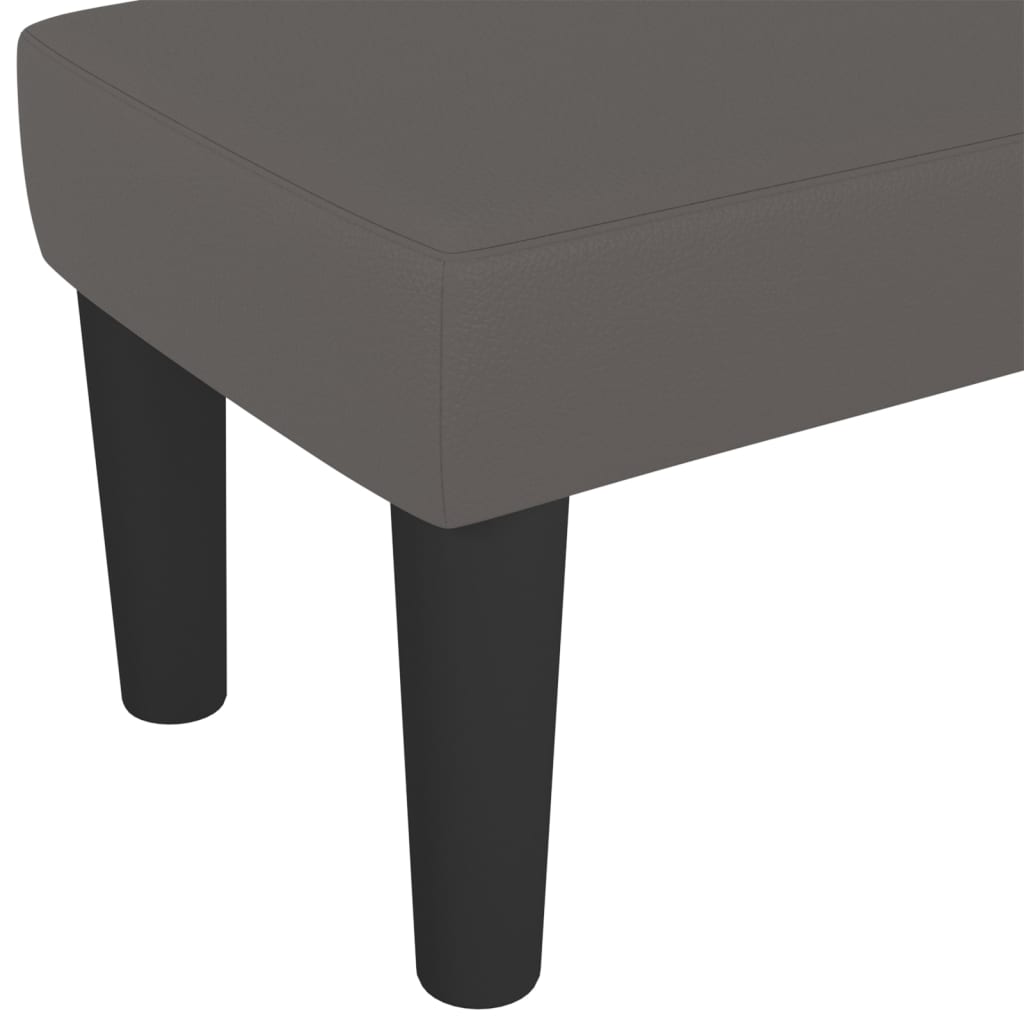 Banc Gris 100x30x30 cm Similicuir - XIOS