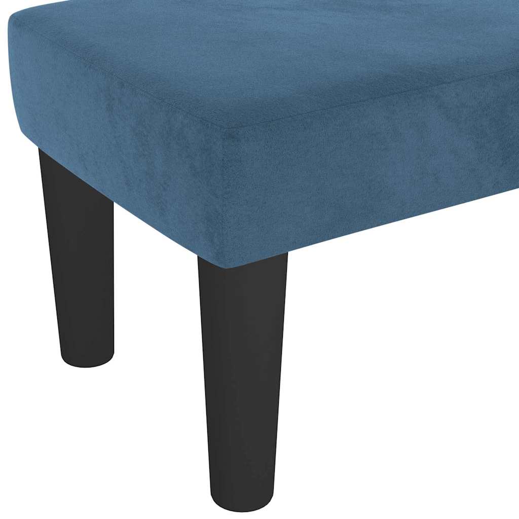 Banc Bleu foncé 100x30x30 cm Velours - XIOS