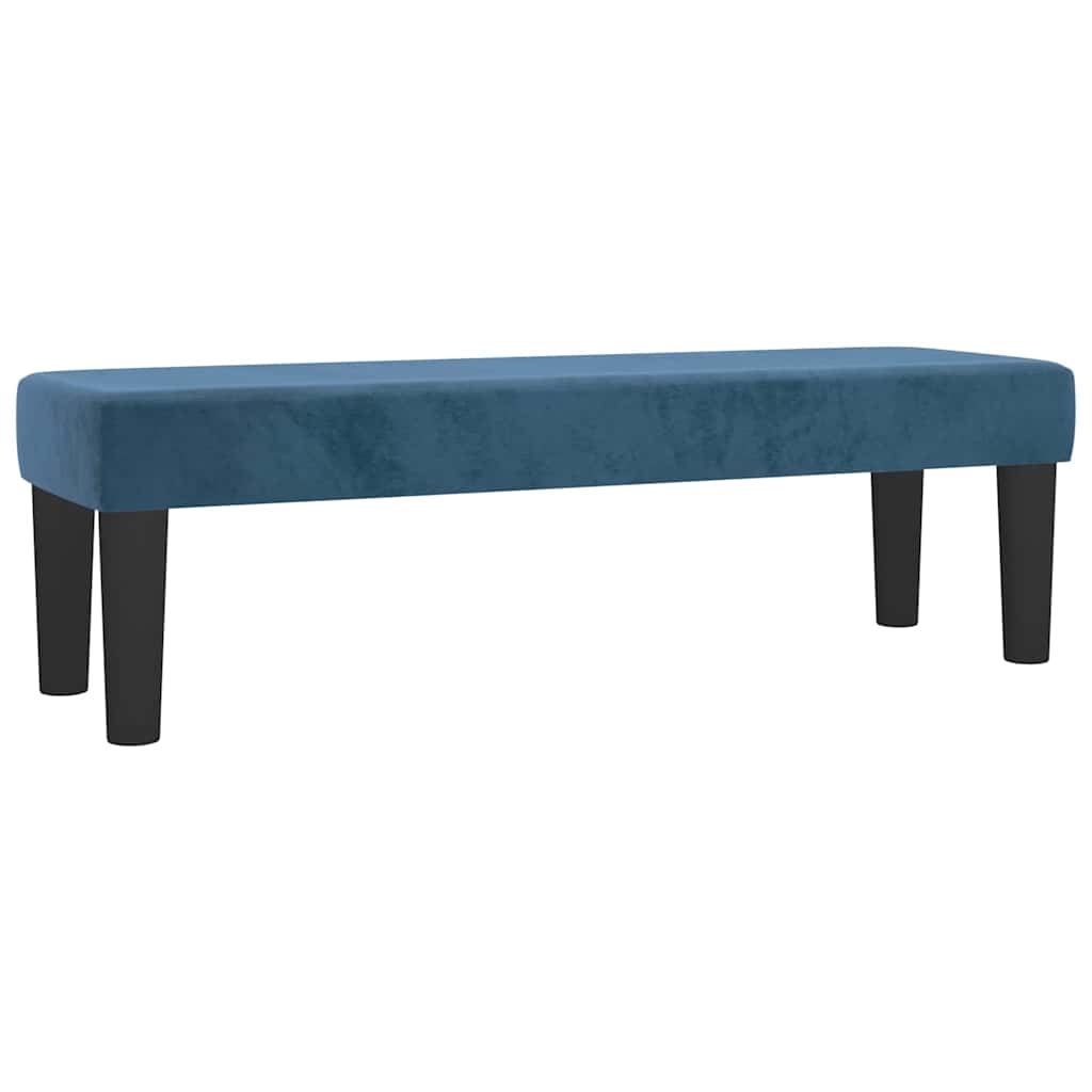 Banc Bleu foncé 100x30x30 cm Velours - XIOS