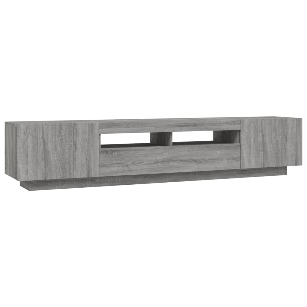 Ensemble de meubles TV avec lumières LED 2 pcs Sonoma gris - XIOS