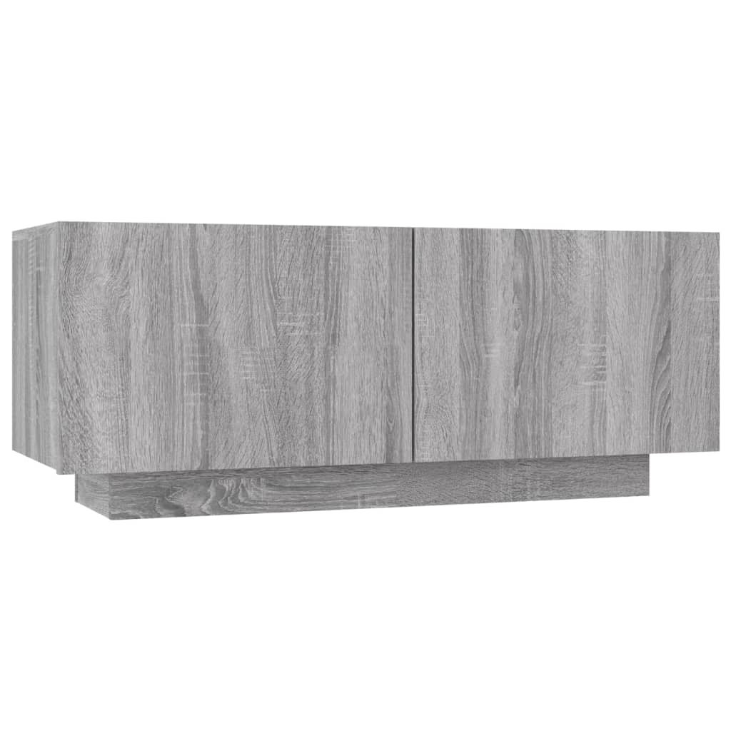 Ensemble de meubles TV avec lumières LED 2 pcs Sonoma gris - XIOS