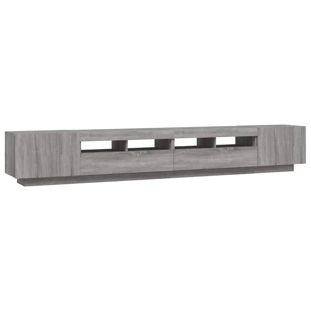 Ensemble de meubles TV avec lumières LED 3 pcs Sonoma gris - XIOS