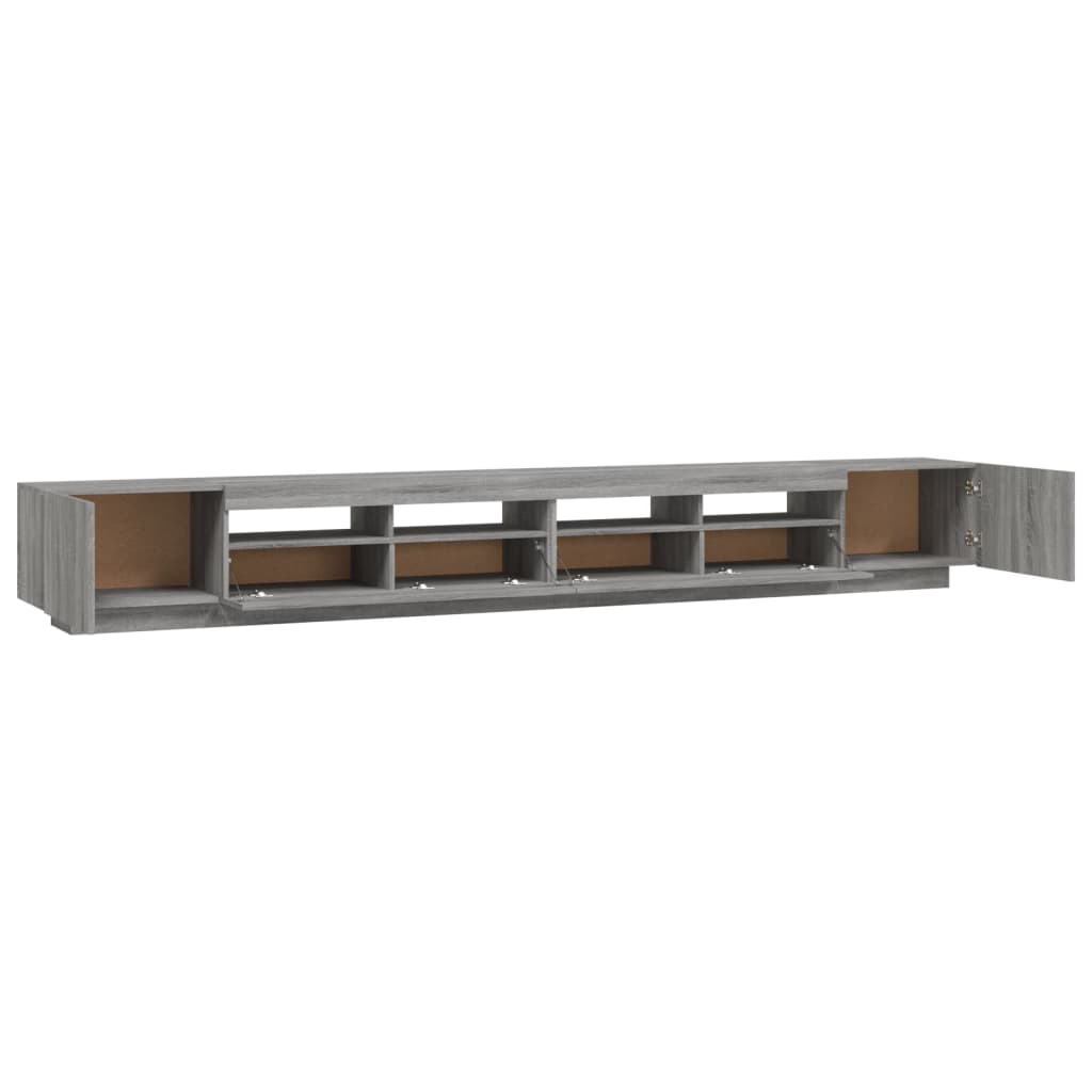 Ensemble de meubles TV avec lumières LED 3 pcs Sonoma gris - XIOS