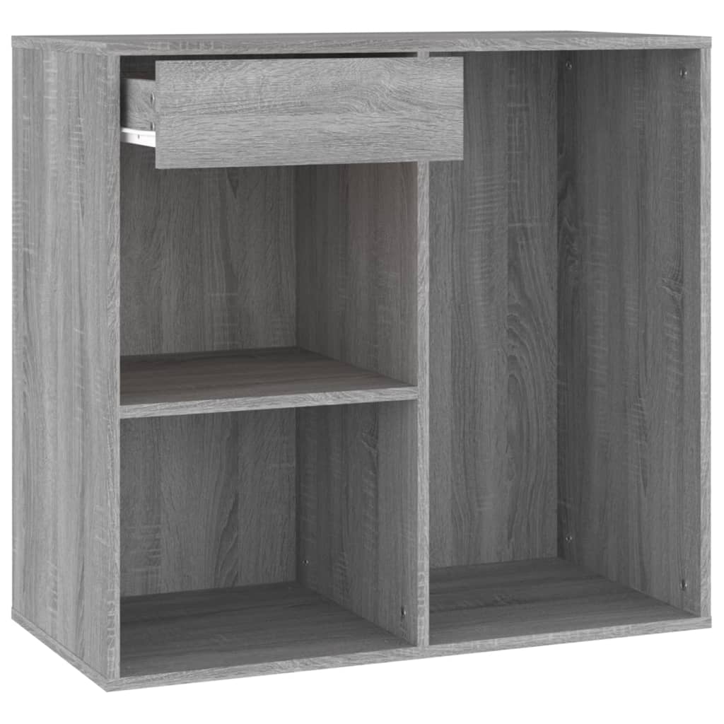 Coiffeuse à LED avec armoires Sonoma gris Bois d'ingénierie - XIOS
