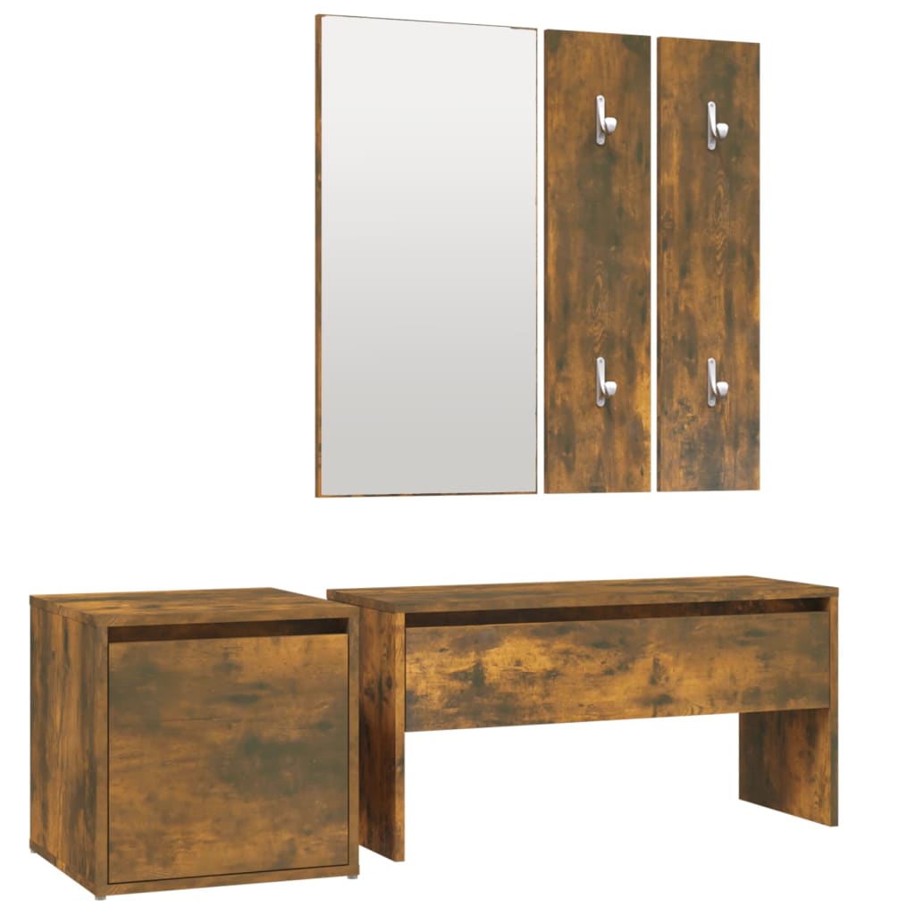 Ensemble de meubles de couloir Chêne fumé Bois d'ingénierie - XIOS