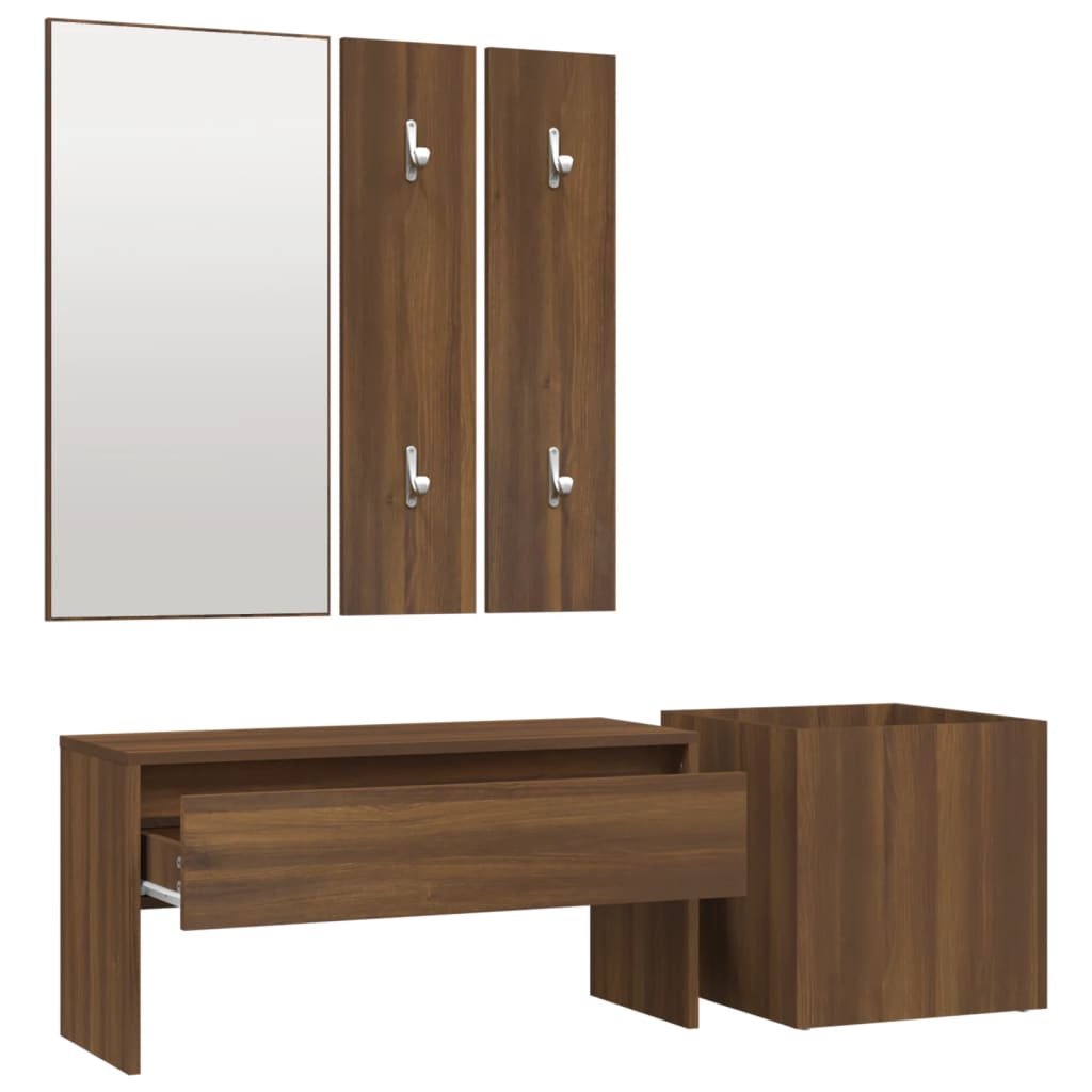 Ensemble de meubles de couloir Chêne marron Bois d'ingénierie - XIOS