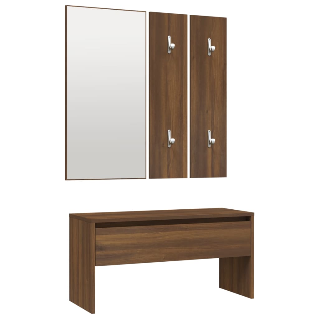 Ensemble de meubles de couloir Chêne marron Bois d'ingénierie - XIOS