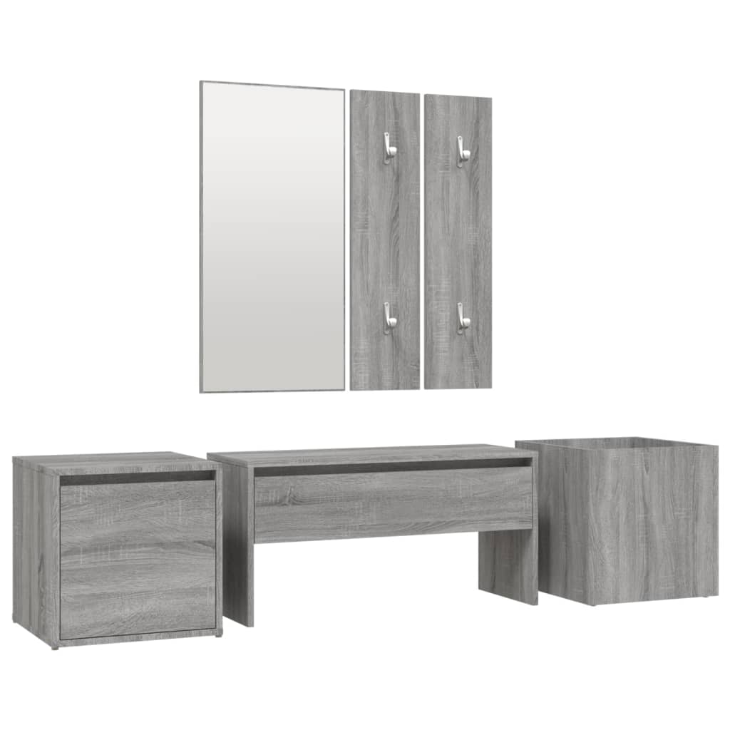 Ensemble de meubles de couloir Sonoma gris Bois d'ingénierie - XIOS