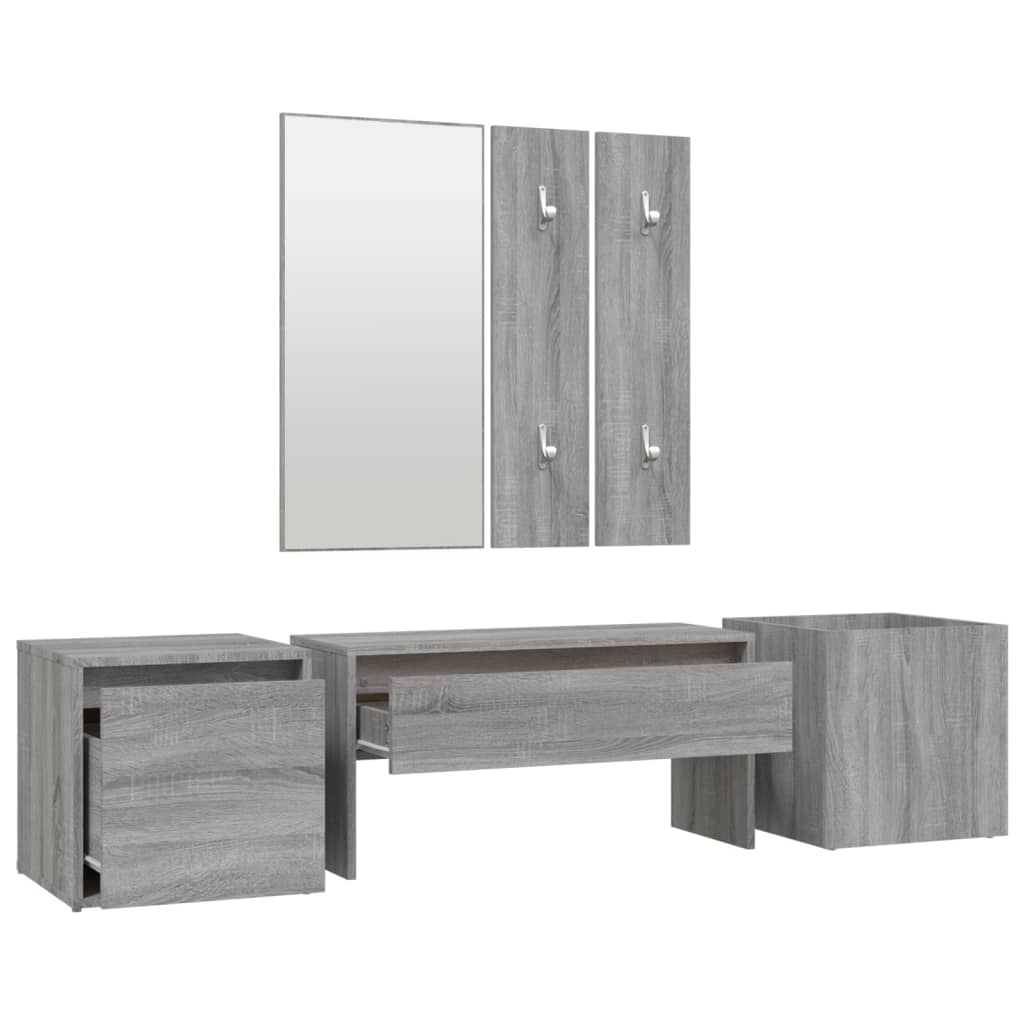 Ensemble de meubles de couloir Sonoma gris Bois d'ingénierie - XIOS