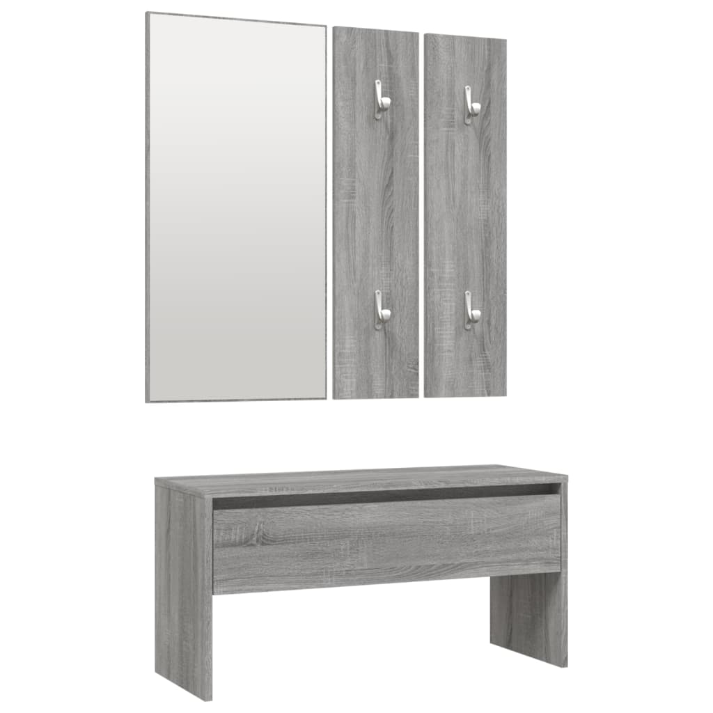 Ensemble de meubles de couloir Sonoma gris Bois d'ingénierie - XIOS
