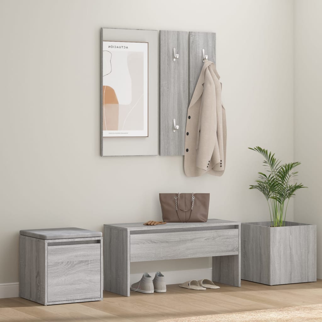 Ensemble de meubles de couloir Sonoma gris Bois d'ingénierie - XIOS