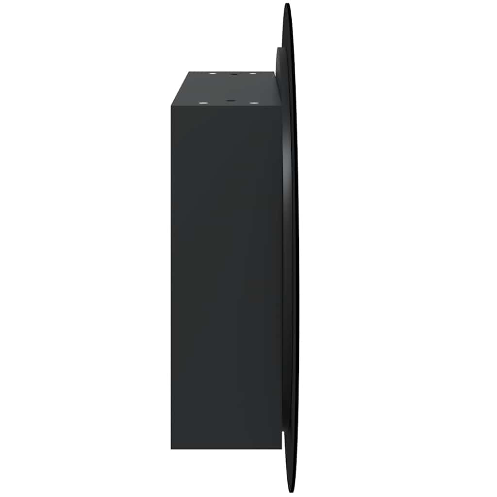 Armoire de salle de bain miroir rond et LED Noir 54x54x17,5 cm - XIOS