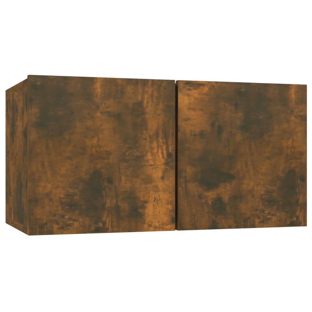 Meubles TV muraux 4 pcs Chêne fumé 60x30x30cm Bois d'ingénierie - XIOS