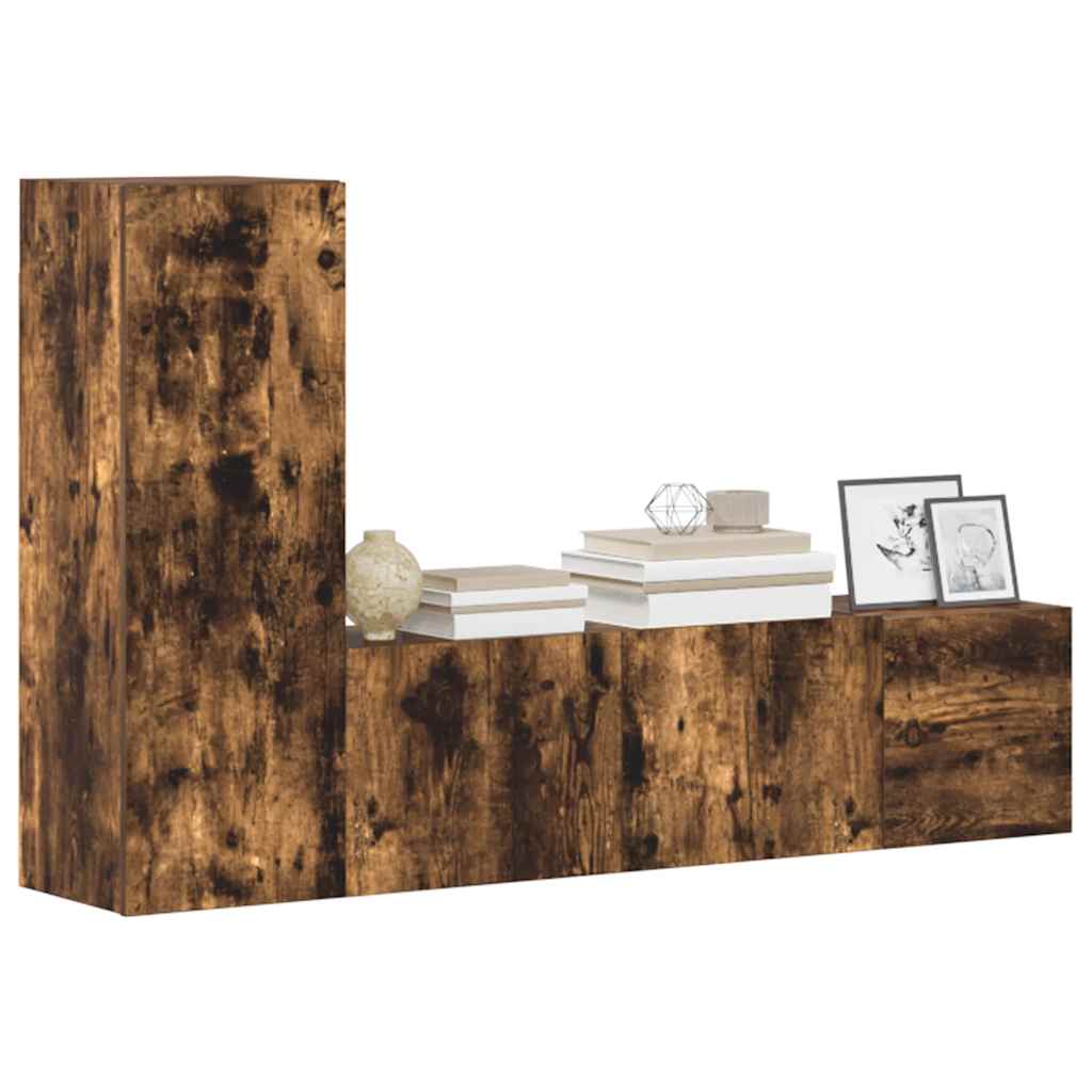 Ensemble de meubles TV 3 pcs Chêne fumé Bois d'ingénierie - XIOS