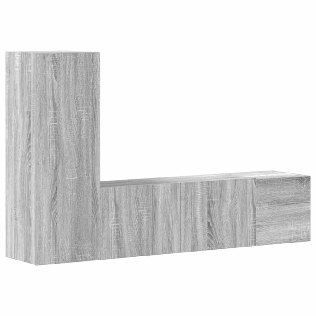 Ensemble de meubles TV 3 pcs Sonoma gris Bois d'ingénierie - XIOS