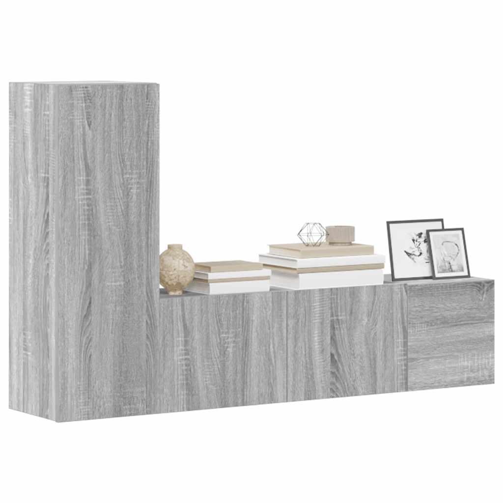 Ensemble de meubles TV 3 pcs Sonoma gris Bois d'ingénierie - XIOS