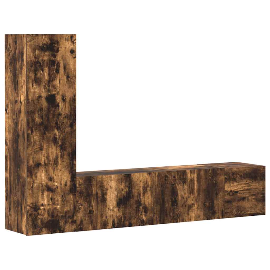 Ensemble de meubles TV 3 pcs Chêne fumé Bois d'ingénierie - XIOS