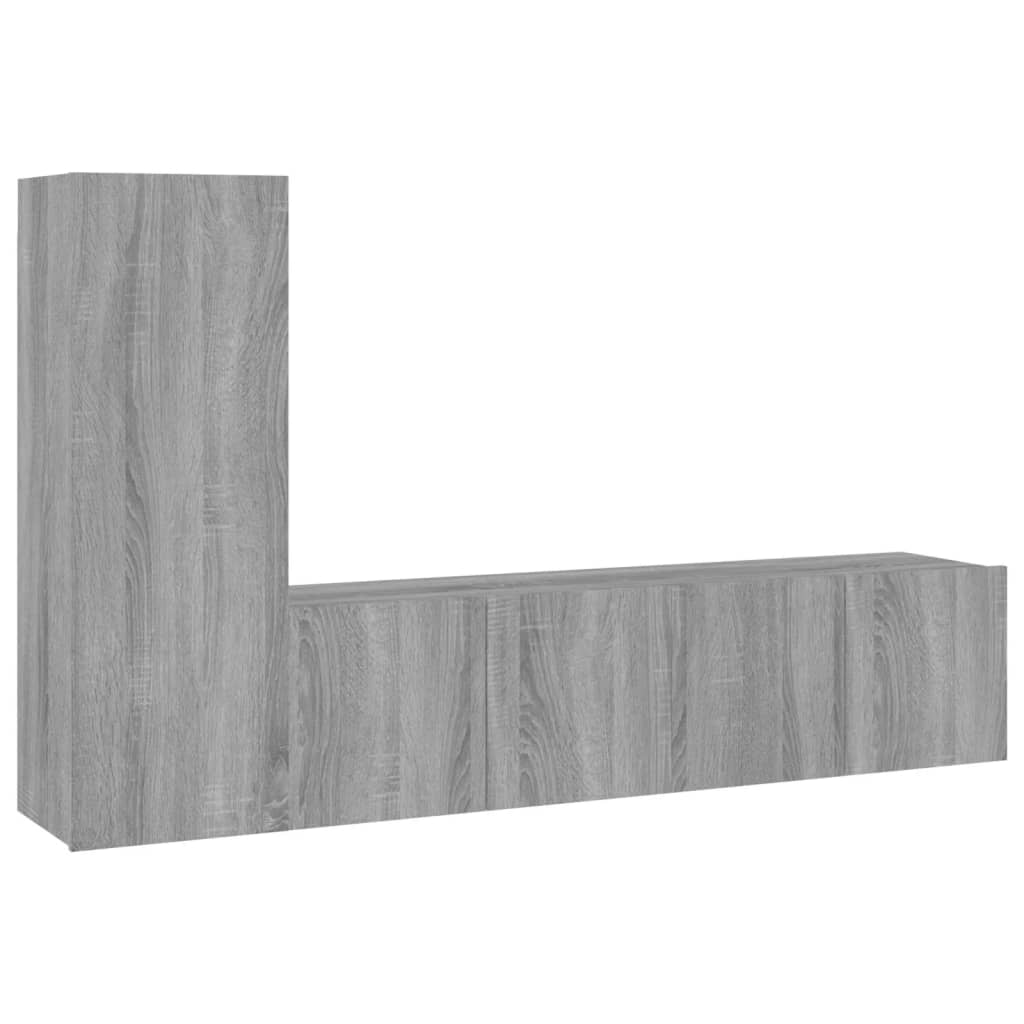Ensemble de meubles TV 3 pcs Sonoma gris Bois d'ingénierie - XIOS