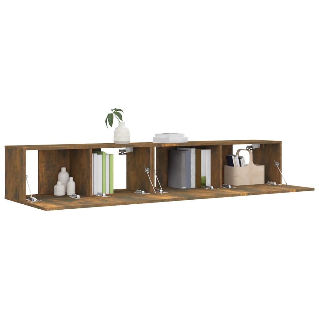 Ensemble de meubles TV 2 pcs Chêne fumé Bois d'ingénierie - XIOS