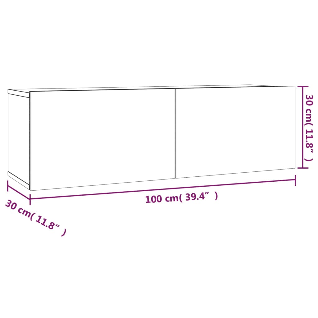 Ensemble de meubles TV 2 pcs Chêne fumé Bois d'ingénierie - XIOS